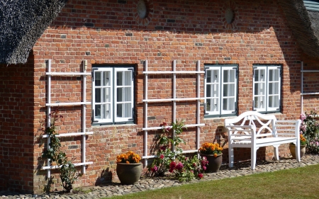 House in Wennigstedt, Germany - house, bench, Germany, windows