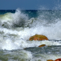 Sea Waves in Pavilosta, Latvia