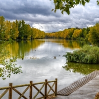 Lake in Brinas, Spain