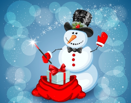 Gifting Snowman - Christma, winter, Firefox theme, snowman, gifts, snowflakes, cute, presents