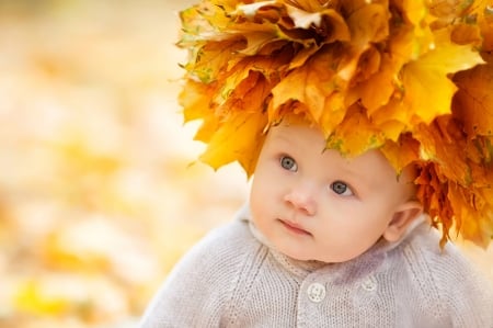 Little Girl - child, girl, foliage, autumn