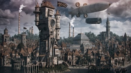 steampunk village