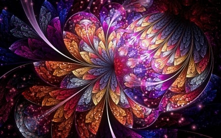 Fractal - abstract, digital art, colors, fractal