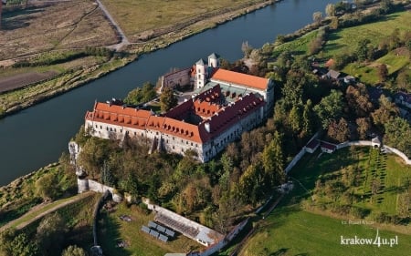 Tyniec Monastery in Krakow, Poland - tyniec, monastery, river, poland, krakow