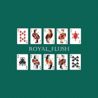 Minimalistic Royal Flush Poker Wallpaper