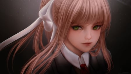 Monika - face, alqmia, monikaanime, girl, manga