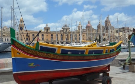 Fishing Boat in Malta - Malta, harbor, fishing, boat