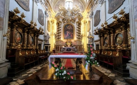 Church Altar in Krakow, Poland