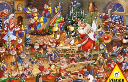 Christmas Chaos - santa, chaos, puzzle, christmas