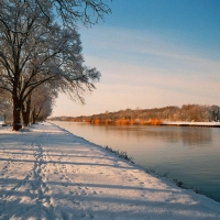 Winter River in Germany