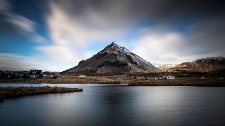 * - island, mountains, lake, iceland