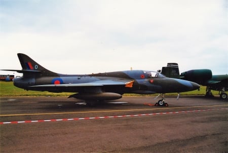 Hawker Hunter - Prestwick Air Show - Scotland (1989) - air shows, hawker hunter, jet, raf, jets, scotland