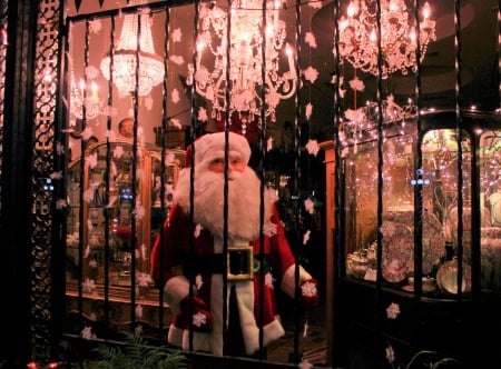 Santa's Waiting - Window, Decoration, Lights, Santa