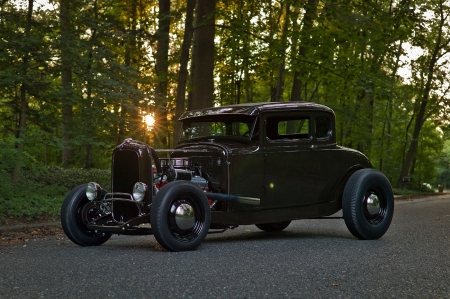 1930 Ford Coupe - classic, ford, brown, hotrod