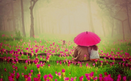 â¤ï¸ - love, couple, park, romance, meadow, flowers