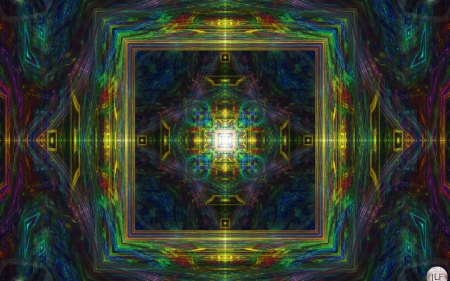 Fractal Square - square, fractal, polygon, abstract