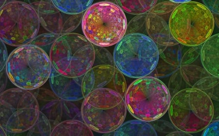 Fractal Circles - circles, fractal, colors, abstract