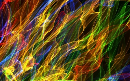 Fractal Flames - fractal, colors, abstract, flames