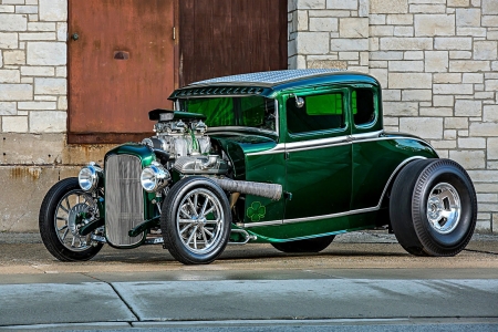 1931-Ford-Model-A - Ford, Hotrod, Classic, Green