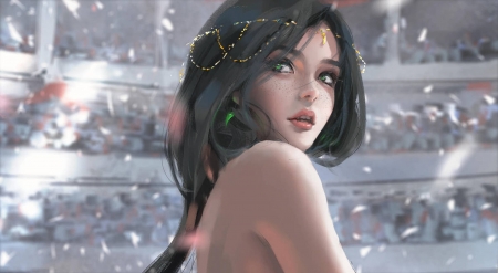 aeolian - girl, fantasy, art, CG