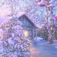 Pastel Winter Scene