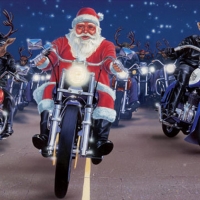 Santa Riding His Harley