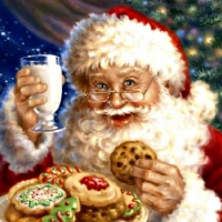 Santa And Cookies