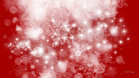 Sparkle Snow - bokeh, new year, snow flakes, winter, shine, sparkle, christmas, snow, red, whine, fireox theme