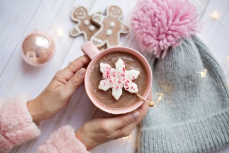 ♥ - abstract, pink, cup, coffee