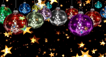 Christmas balls - christmas, colorful, winter, holiday, decoration, balls