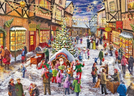 Santa's Grotto - mulled wine, grotto, tree, carol singers, snowman, snow, christmas, bakery, santa, toy shop, chestnuts