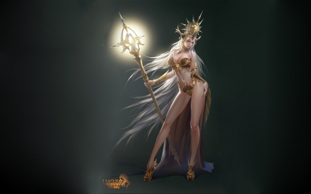 Fantasy girl - frumusete, game, fantasy, girl, league of angels, luminos