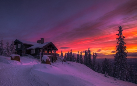 Winter Sunset in Norway