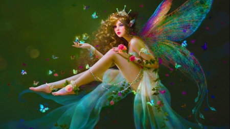 Butterfly Fairy - young, lady, beautiful, fairy, fantasy