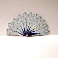 Miniature Peacock Hand Fan