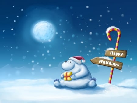 Happy holiday - Holiday, Gift, Winter, Snow