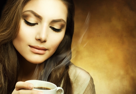 Beautiful woman - Woman, Cup, Mood, Coffee