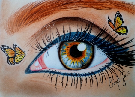 Eye - Makeup, Eyelash, Butterflies, Eyeshadow, Painting