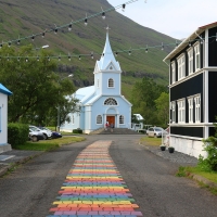 Road to Church in Iceland