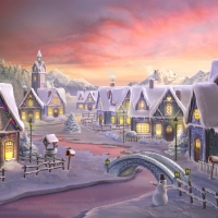 VILLAGE DRESSED IN CHRISTMAS