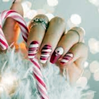 Candy Cane Nail Art