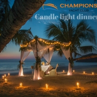 Candle light dinner on cruise in Goa