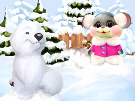 Polar Love - Love, Puppy Love, Christmas, Merry Christmas