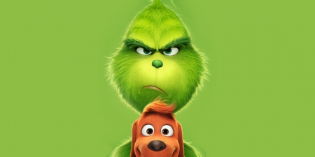 The Grinch Max Movie Poster - side, grinch, movie, dog, green, kick, fantasy, poster