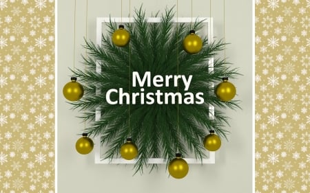 Merry Christmas! - balls, snowflakes, decoration, christmas