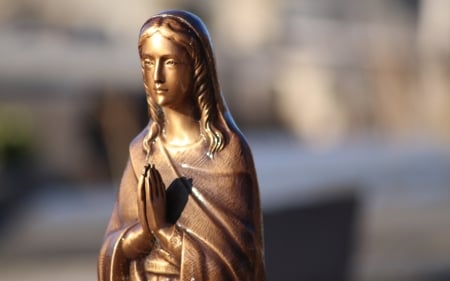 Praying Mary - prayer, Virgin, Mary, sculpture