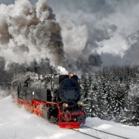 Steamtrain in Harz Mountains, Germany