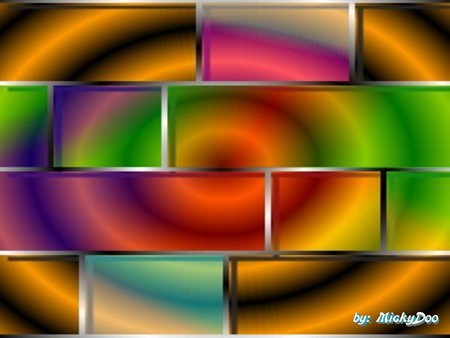 Multicolor - brick, box, rings, lines, circle, color, texture, vortex