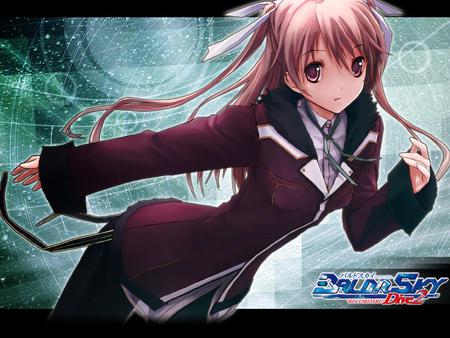 Sora - red hair, anime, beauty, baldr sky dive 2, minazuki sora