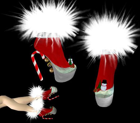 Boots - candy cane, abstract, snowman, boots